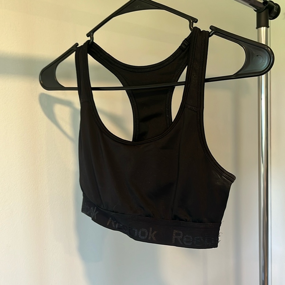 Women’s Reebok black sports bra